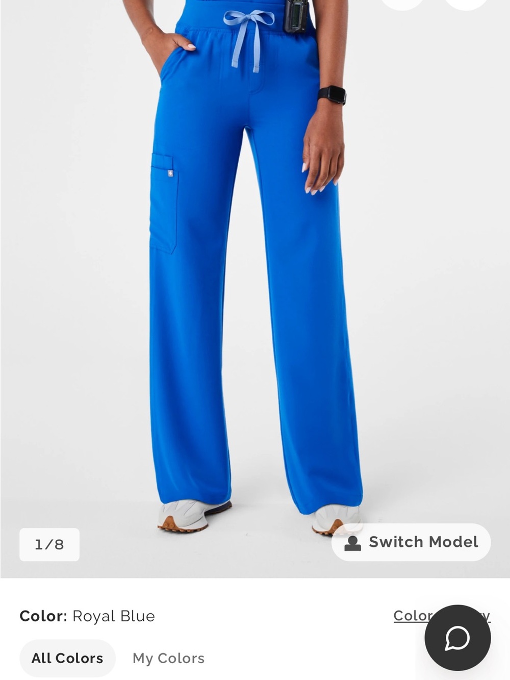 Figs Isabel High-Rise Wide-Leg Scrub Pant